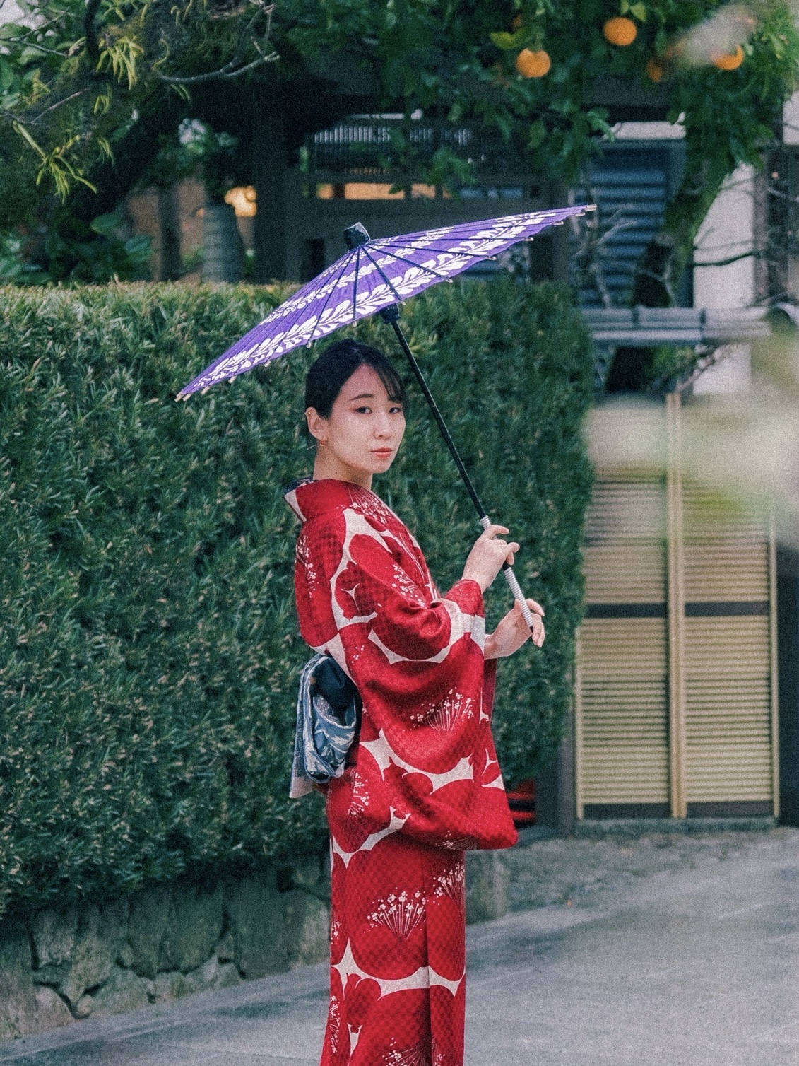 福岡県で活動する着物モデル | モデル ぱぴ子のポートレート写真